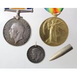 BWM & Victory Medal to 95455 Pte J Matthewson Durham L.I. 15th Bn. Wounded in Action 6-8th October