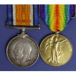 BWM & Victory Medal to 626099 Gnr H E Blundell HAC-ART. (2)