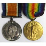 BWM & Victory Medal to 235578 Gnr H Jordan RA. (2)