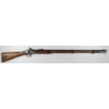 Enfield 19th century three band Volunteer Military Rifle with plain lock, stock markings and