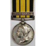 East and West Africa Medal with Benin 1897 clasp re named to 5048 Gr W G Berry RMA HMS Theseus. With