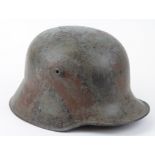 German WW1 1916 pattern steel helmet nice untouched example with some original camo paint and part