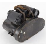 German WW2 Dienstglas 6 X 30 army binoculars in their correct black leather case.