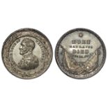 British Commemorative Medal, white metal d.26mm: Death of Arthur Duke of Wellington 1852, EF