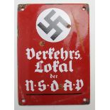 German WW2 small NSDAP enamel plaque some light rusting.