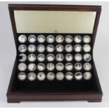 Birmingham Mint "Ancient Counties of England" silver medal collection, comprising 40 medals (