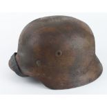 German combat steel helmet, camo finish