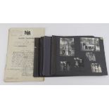 German WW1 hospital photo album (cover missing) with various photos of wounded soldiers, nurses etc.