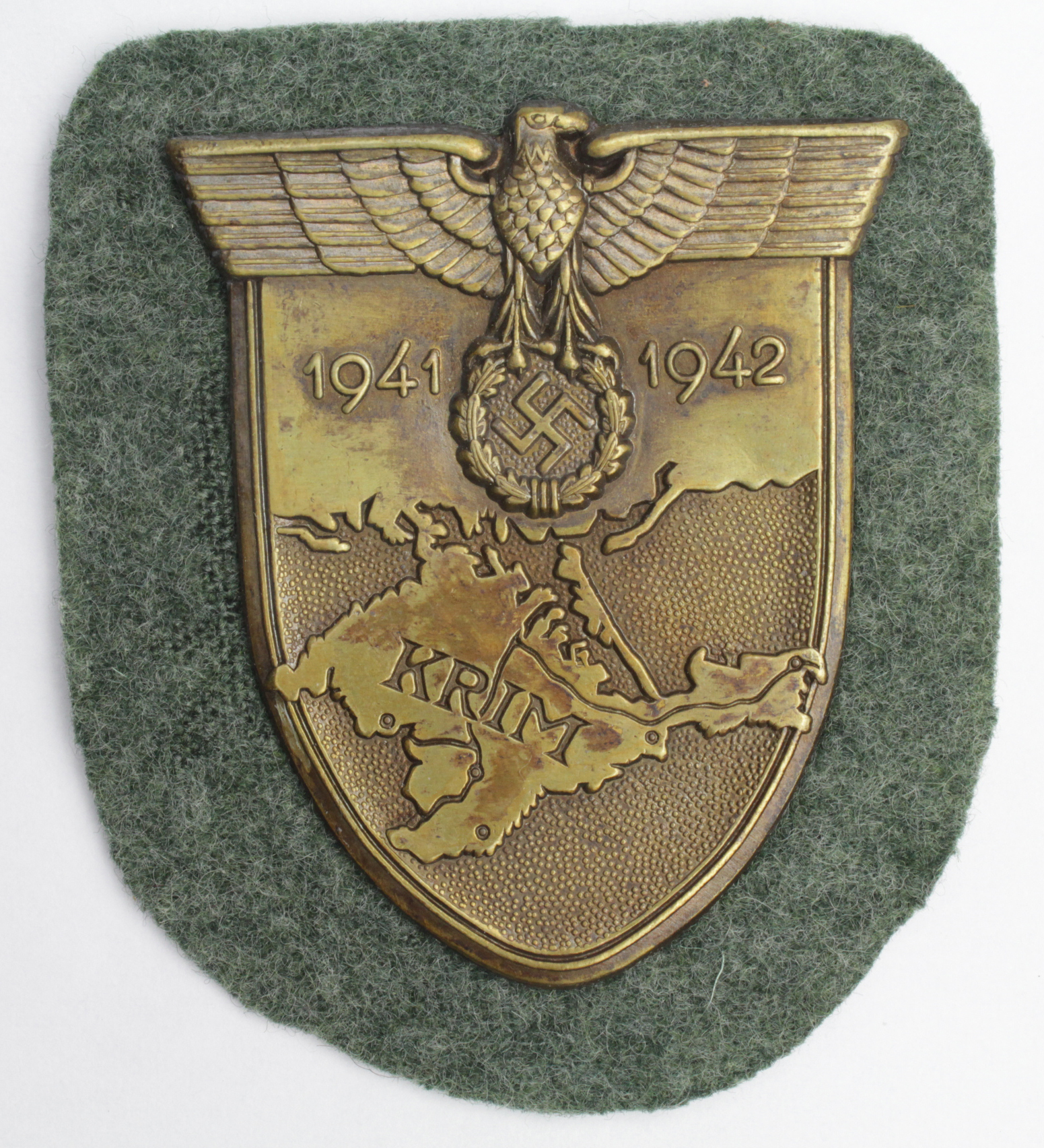 German Krim shield on Army backing