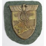 German Krim shield on Army backing