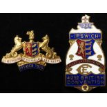 Ipswich badges (2) comprising Church Endeavour 1934, 42nd British Convention, Ipswich, and the