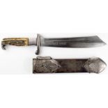 German RAD Hewer with scabbard, blade maker marked 'RJAD Ges.Gesch. Gottlieb Hammesfahr solingen