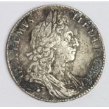 Halfcrown 1696 porous Fine.