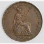 Halfpenny 1841 brown nEF