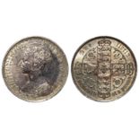 Florin 1873 gothic, cleaned nEF