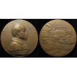 French Commemorative Medal, bronze d.58mm: Homage to Émile Zola (writer) 1898, by Alexandre