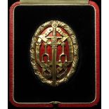 Knights Bachelor's Badge, in original case, silver hallmarked for 1926 (First Type).