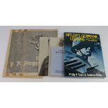 German ephemera interest - book 'Hitler's Germanic Legions' by Buss & Mollo. Assorted loose