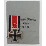 German WW2 Iron Cross 2nd class in packet of issue.