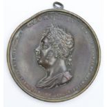 British Commemorative Medal, bronze d.47mm: George IV Visit to Scotland 1822, a contorniate style