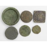 Collection of coin weights, all with tickets not checked by us and some might be transposted, Edward