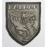 German Balken arm shield, on army backing