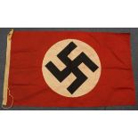 German WW2 large & heavy, well made NSDAP Party flag, shows wear, but no holes.
