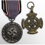 German style Nazi Luftschultz Medals 1st and 2nd Class. (2)