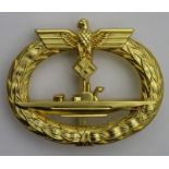 German U boat war badge stamped on the back Schwerin, Berlin