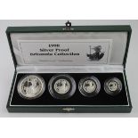 Britannia Silver Proof four coin set 1998 FDC Boxed as issued