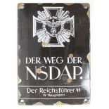 German WW2 NSDAP enamel plaque some light rusting.