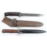 German WW1 pattern boot knife with Czech knife bayonet. (2)