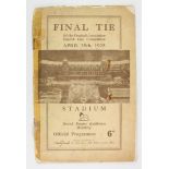 Cardiff City FC - Sheffield United v Cardiff City FA Cup Final programme 25th April 1925. Cover