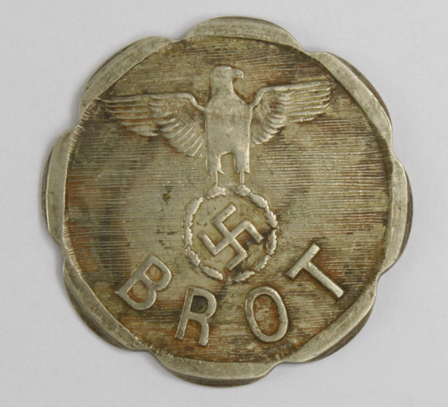 German early Nazi BROT token unmarked silver (28mm)