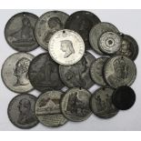 British Commemorative Medals & Tokens (17) white metal 19th-20thC, mixed grade.