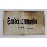 German Concentration camp interest a Sonder Kommando armband who those who acted against their own