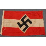 German Hitler Youth flag, approx 5x3 feet, pre wartime issue stampings, no moth