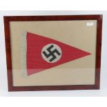 German WW2 NSDAP party pennant in frame