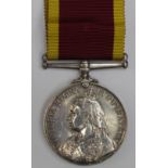China War Medal 1900 (silver) no clasp, named J.R.Peacock, AB, HMS Dido.