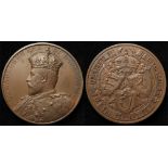 British Commemorative Medals, bronze d.36mm: Edward VII Coronation 1902 by Pinches, EF