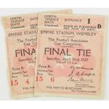 Cardiff City FC - 1927 FA Cup Final Tickets Arsenal v Cardiff City 23rd April 1927, North Terrace