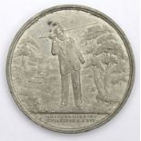 Ireland Sports Medal, white metal d.44mm: 'Presented to the Best Spear Thrower at the Santry School'