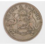 Australia Penny Token of T.F. Merry & Co. General Merchants, Toowoomba, VF