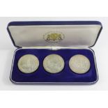 GB / USA Commemorative Medals (3): 350th Anniversary of the Sailing of the Pilgrim Fathers 1620-