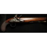 Flintlock Pistol by P. Bond of 45 Cornhill, London. Circa 1815 (officers belt pistol). 10" round