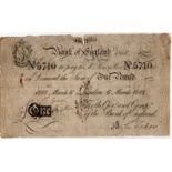 Henry Hase 1 Pound dated 6th March 1818, a scarcer early date, serial No. 5710, (B201b, Pick190)