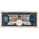 Australia 5 Pounds issued 1941, signed Armitage & McFarlane, portrait King George VI at left, serial