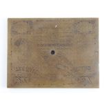 National Bank of Scotland, a copper proof mounted on steel plate for 1900 £1 banknote, single hole