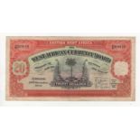 British West Africa 20 Shillings dated 29th November 1948, serial 4/Q 312116 (TBB B108q, Pick8b)