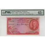 British Caribbean Territories 1 Dollar dated 28th November 1950, portrait King George VI at right,